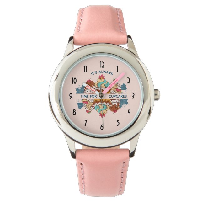 It's Always Time for Cupcakes Funny Saying Watch (Front)
