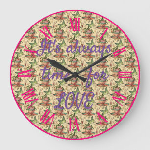 It's always time for love large clock