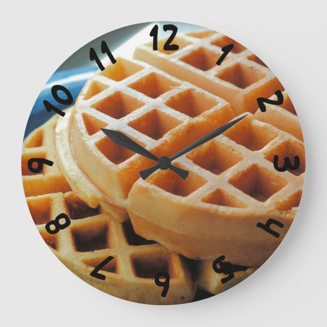 It's Always Time For Waffles | Large Clock (Front)