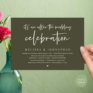 It's an after the wedding celebration, dinner invitation