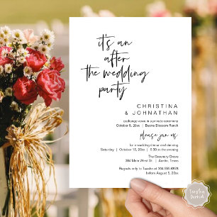 It's an after the wedding party, elopement dinner invitation