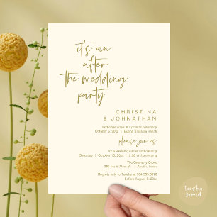 It's an after the wedding party, elopement dinner invitation