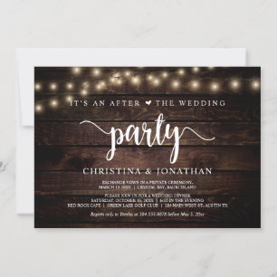 It's an after the Wedding Party, Elopement Invitation