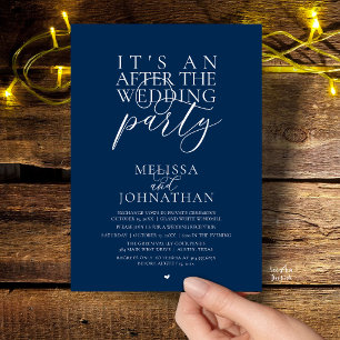 It's an after the wedding party, modern reception invitation