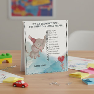 It's an Elephant Task- Kids Daily Checklist  Notepad