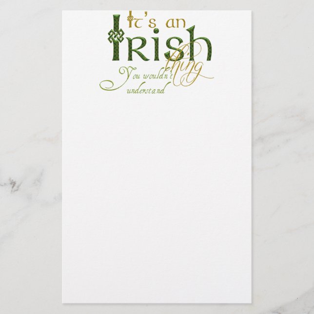 It's an Irish Thing Stationery (Front)