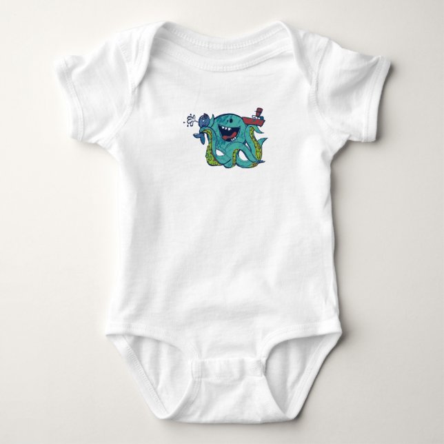 It's An Octopus! Baby Bodysuit (Front)