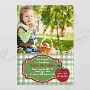 It's Apple Picking Time Photo Invitation