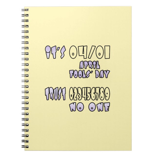It's April Fools' Day Notebook (Front)