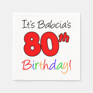 It's Babcia's 80th Birthday Polish Grandma Napkins