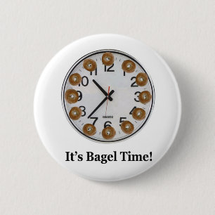 It's Bagel Time! 2 Inch Round Button