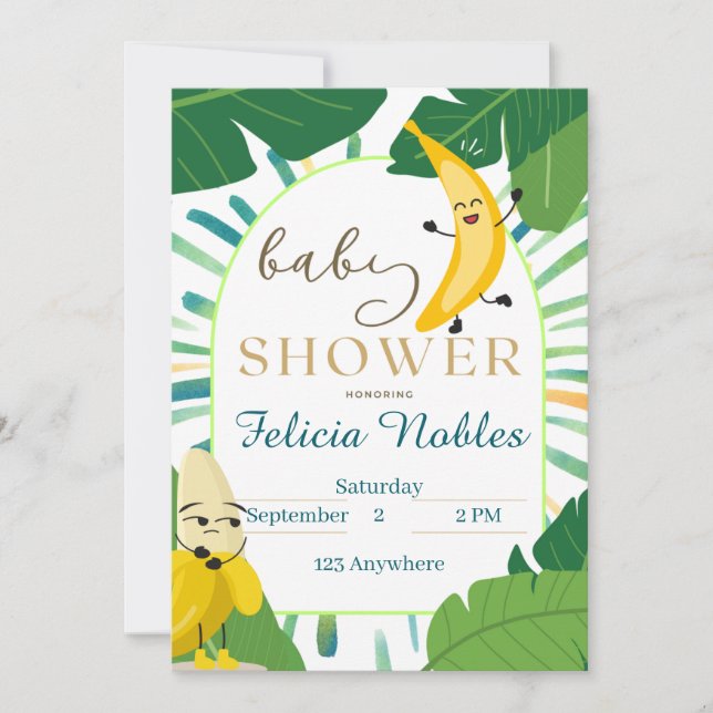 It's Banana's Baby Shower Invite (Front)