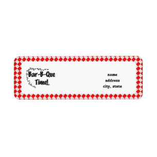 It's BBQ Time! Red Chequered Table Cloth w/Ants