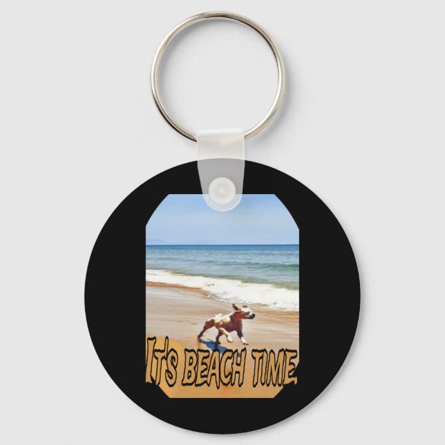 Its Beach Time  Keychain (Front)