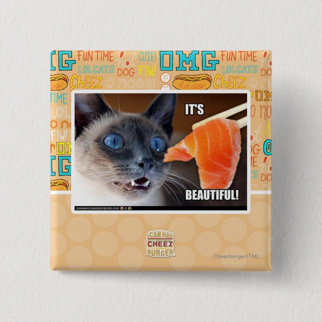 It's Beautiful! 2 Inch Square Button (Front)