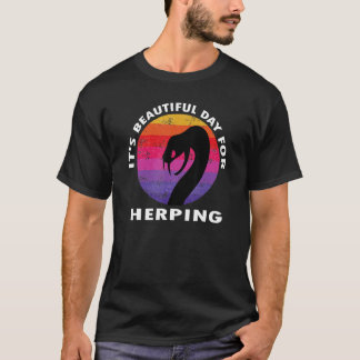 It's Beautiful Day for Helping Vintage Herpetolog T-Shirt