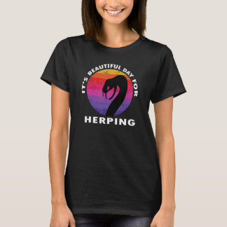 It's Beautiful Day for Helping Vintage Herpetolog T-Shirt