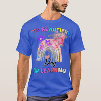 It's Beautiful Day For Learning Retro Teacher Stud T-Shirt