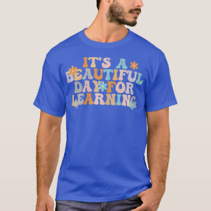 It's Beautiful Day For Learning Retro Teacher Stud T-Shirt