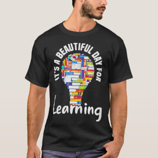 It's Beautiful Day For Learning Retro Teacher Stud T-Shirt