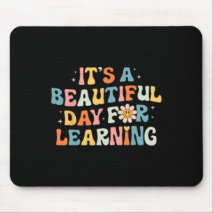 It's Beautiful Day For Learning - Retro Teacher Wo Mouse Pad