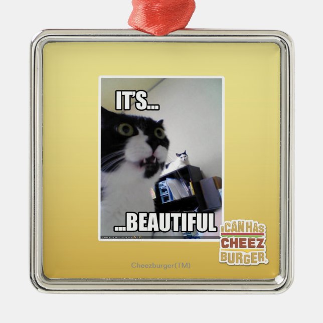 It's Beautiful Metal Ornament (Front)
