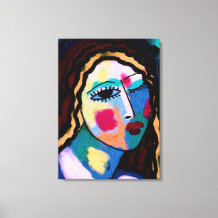 It's Been a Long Day Abstract Digital Painting Canvas Print