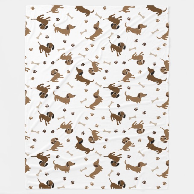 It's Been A Long Day Dachshund Fleece Blanket (Front)