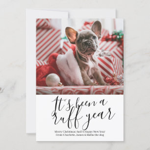 It's Been a Ruff Year Dog Personalized Christmas Holiday Card