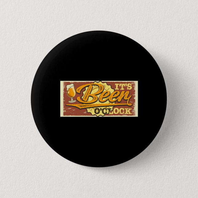 It's Beer O'Clock 2 Inch Round Button (Front)