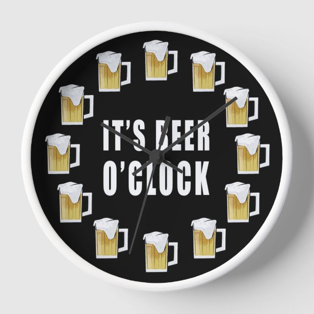 It's Beer O'clock - Funny Clock Design (Front)