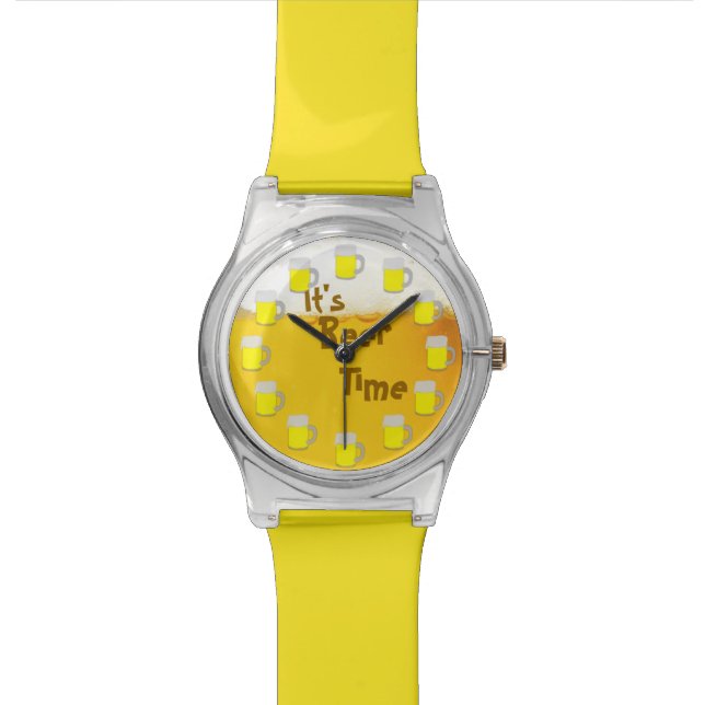 It's Beer Time Funny Watch (Close Up)