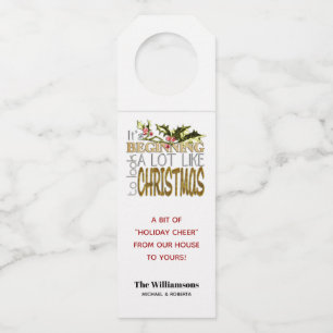 It's Beginning to Look a Lot Like Christmas Bottle Tag