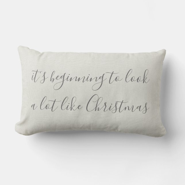 Its beginning to look a lot like Christmas Lumbar Pillow (Front)