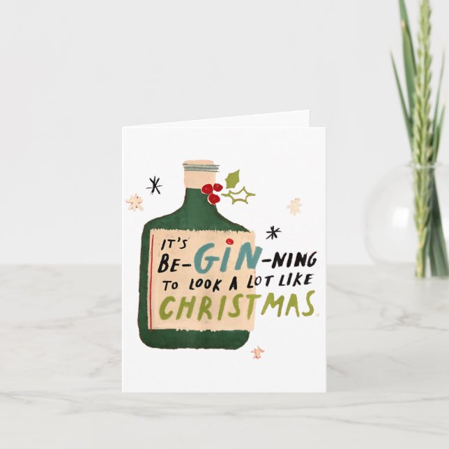 It's Beginning To Look A Lot Like Tails Funny Chri Card (Front)