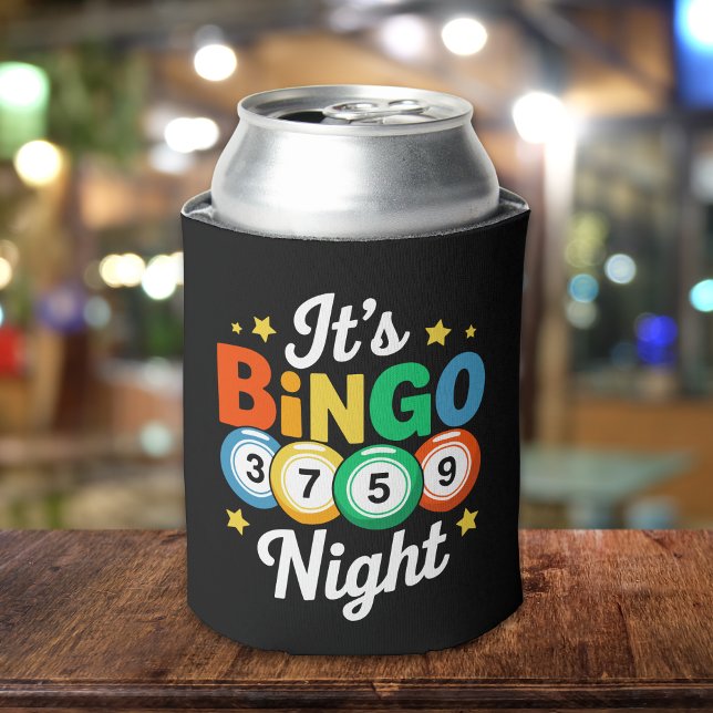 It's Bingo Night"– Colorful Bingo Balls  Can Cooler (Creator Uploaded)