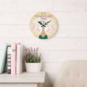 It's Champagne Time Wall Clock