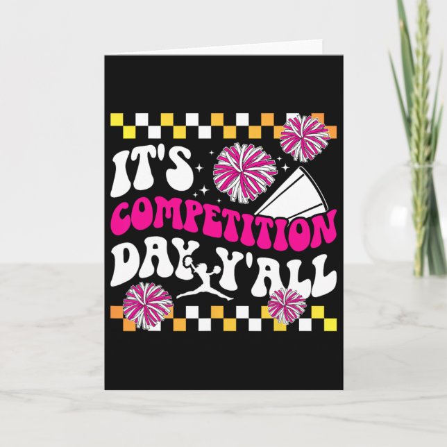 It's Cheer Competition Day Cheerleading Comp Day C Card (Front)