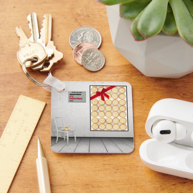 'It's Christmas' by Jessica Claus Keychain (Desk)