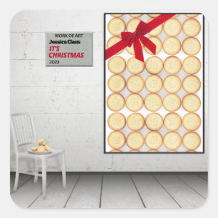 'It's Christmas' by Jessica Claus Square Sticker