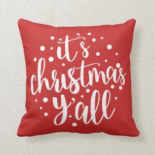 It's Christmas Y'all Pillow Modern Script