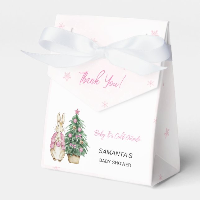 It's Cold Outside Baby Shower Favor Box (Front Side)