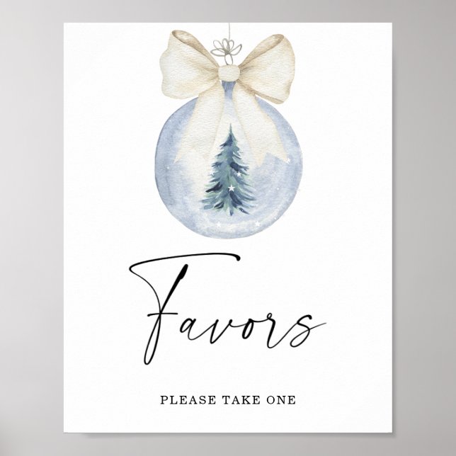 It's cold outside bow Favours Poster (Front)