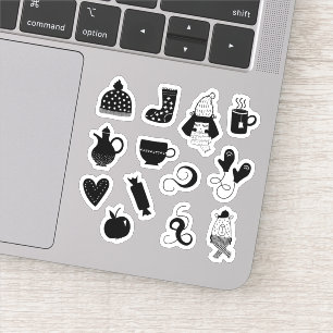 It's Cold Outside Hot Cocoa Stay Warm B/W