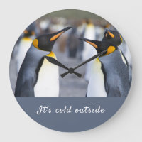 It's cold outside King Penguin photo with text