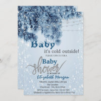 It's Cold Outside Pine Tree Branches Baby Shower