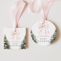 It's Cold Outside Pink Bow Baby Shower