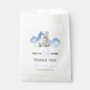 It's Cold Outside Winter Polar Bear Baby Shower Favour Bag
