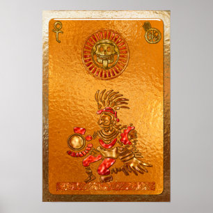 Its Coming! AZTEC 3D Native American Motif Poster