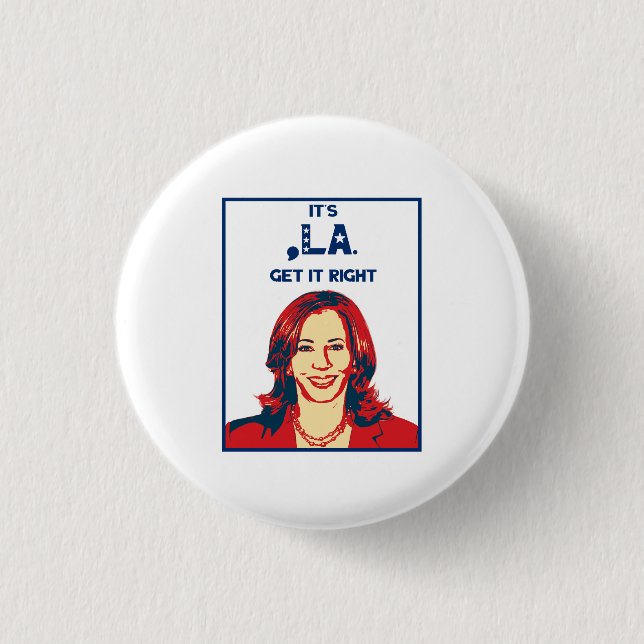 It's Comma-La - Get It Right! 1 Inch Round Button (Front)